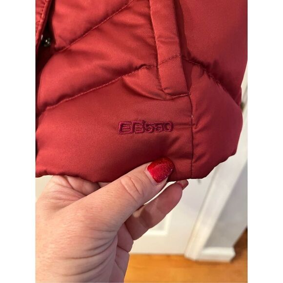 Eddie Bauer EB550 Burgundy Goose Down Puffer Vest sz PXS EUC - Picture 2 of 8